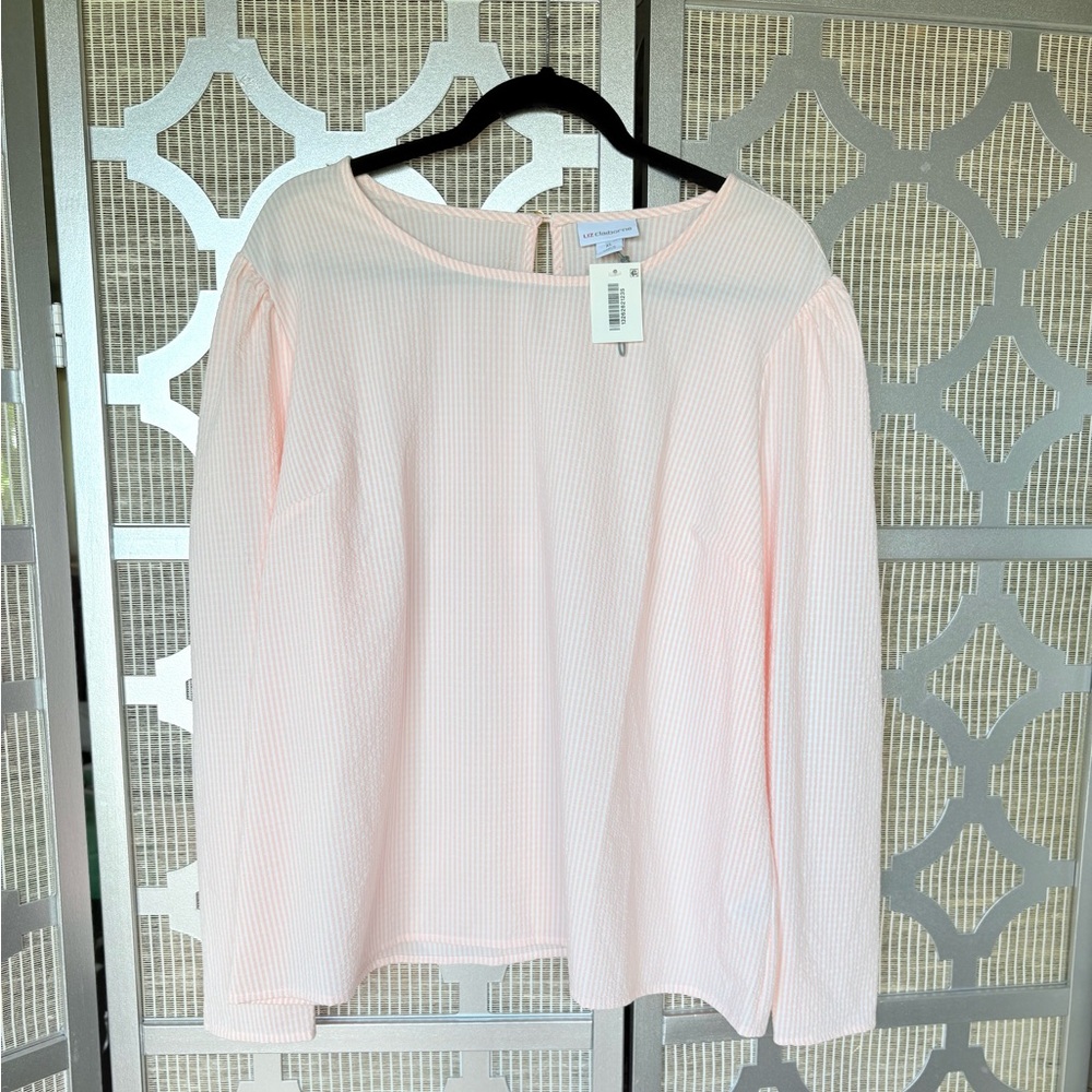 NWT Liz Claiborne Pink Long Sleeve Blouse